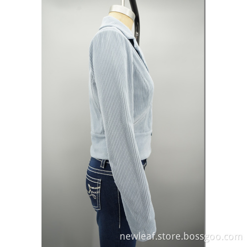 Double-Breasted items corduroy single-breasted Blouse